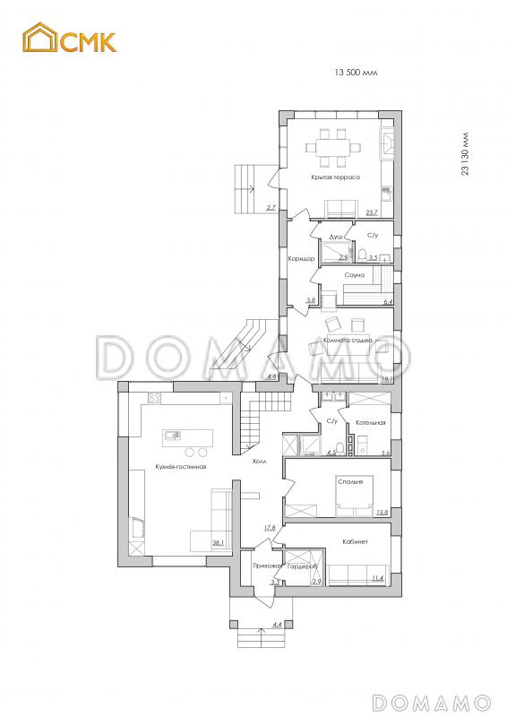 Гренландская / План 1 этажа