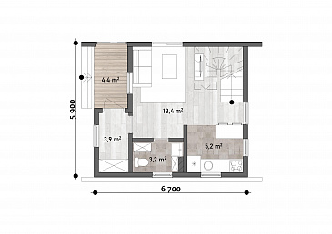 Лестер / План 1 этажа