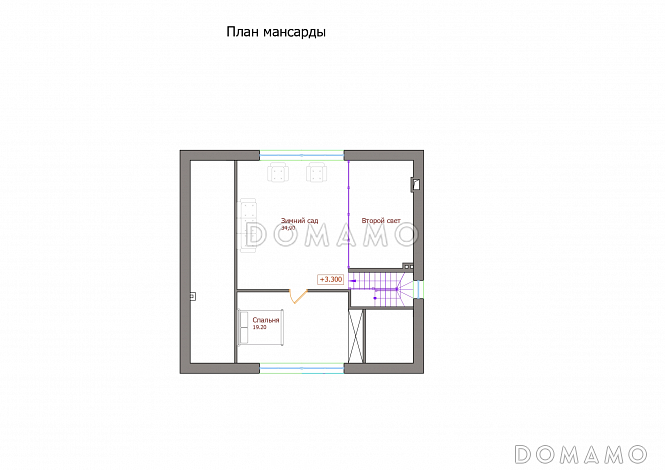 Проект 118 / План мансардного этажа
