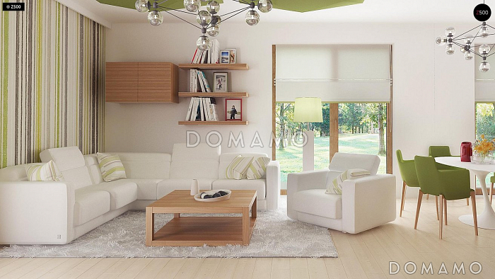 Проект одноэтажного дома из кирпича с тремя спальнями и кабинетом