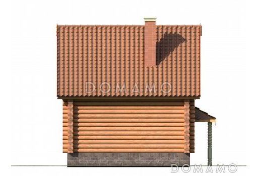 Проект бани с мансардой и подвалом / Фасад 4