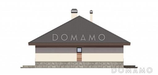 Проект каркасного одноэтажного дома / Фасад сзади