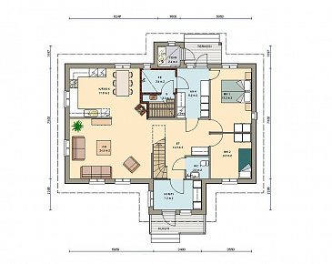 Проект каркасного дома / План 1 этажа