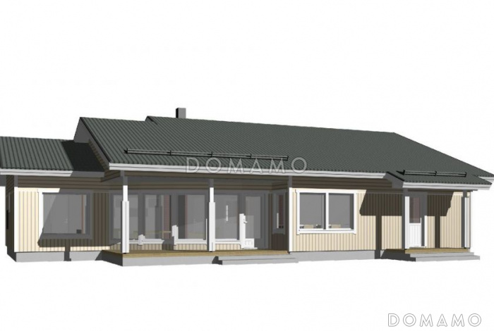 Проект каркасного дома нестандартной формы в плане