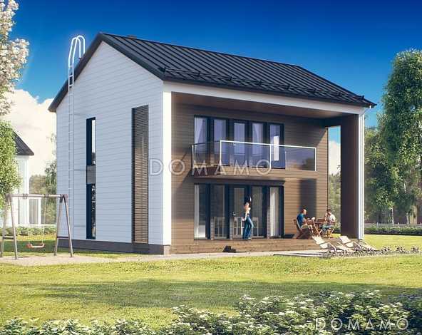 Проект стильного каркасного дома