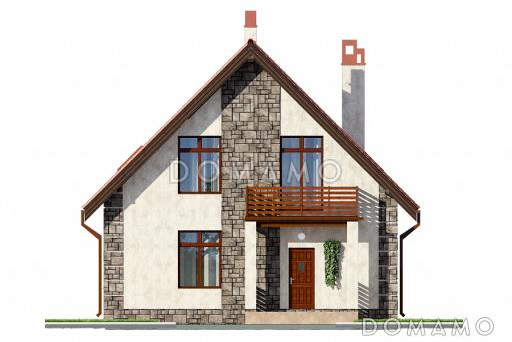 Проект компактного коттеджа с пятью спальнями / Фасад 1