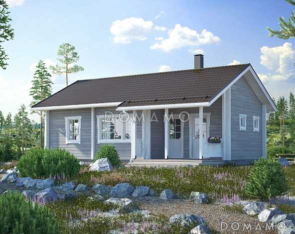 Проект каркасной сауны с двумя спальнями