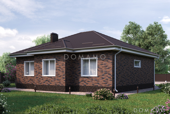 Проект одноэтажного дома в современном стиле