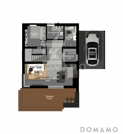 КейСтрой-260 / План 1 этажа