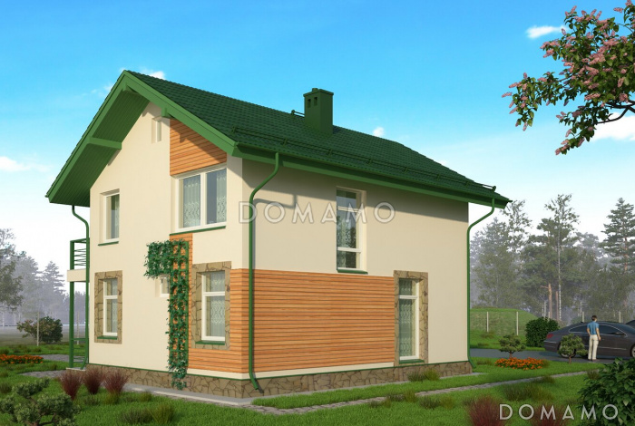 Проект небольшого двухэтажного коттеджа в польском стиле