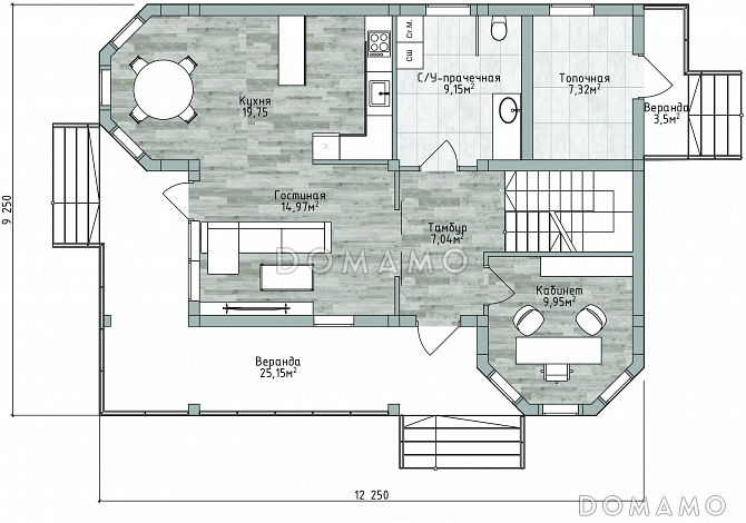 ДД-220 / План 1 этажа