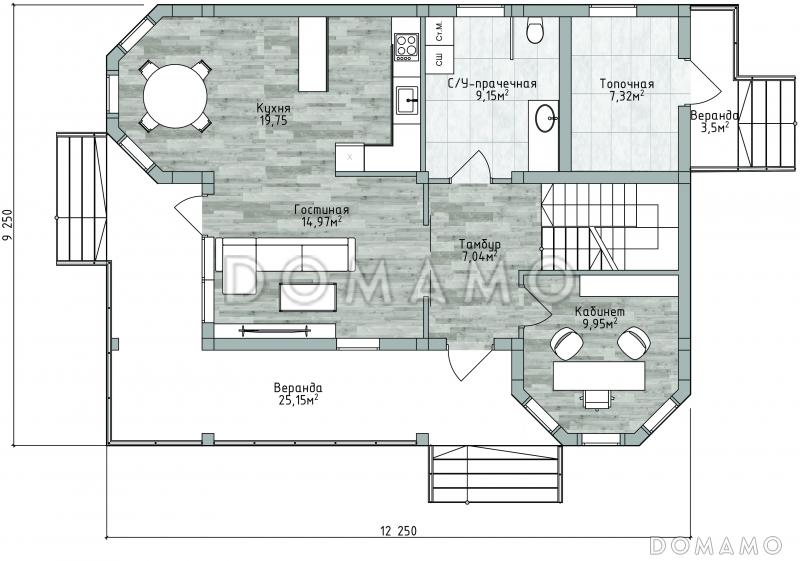 ДД-220 / План 1 этажа