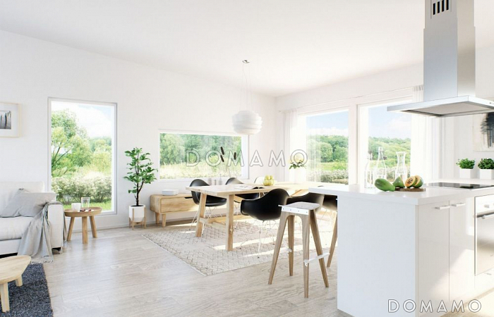 Проект стильного загородного каркасного дома