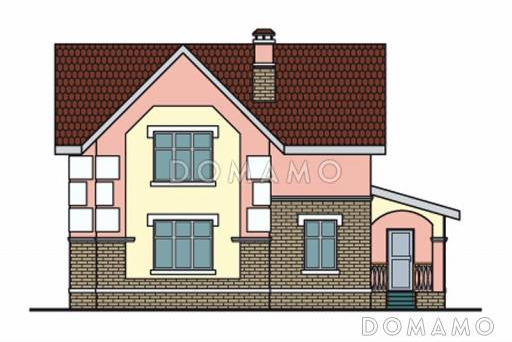 Проект дома по технологии ЛСТК с простой и удобной планировкой / Фасад 1