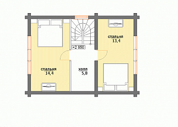 Дом «Популярный» / План мансардного этажа