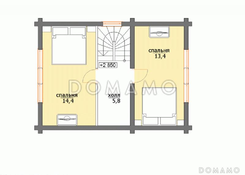 Дом «Популярный» / План мансардного этажа