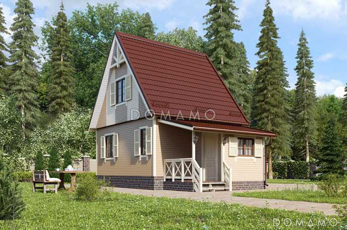 Проект классического дома с крыльцом