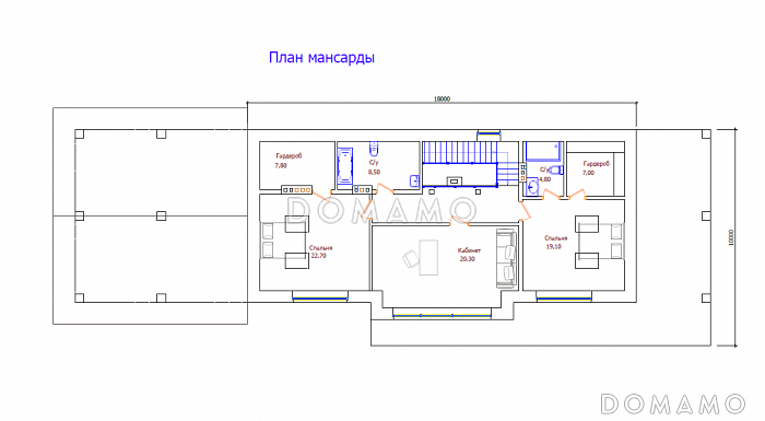 Проект 110 / План мансардного этажа