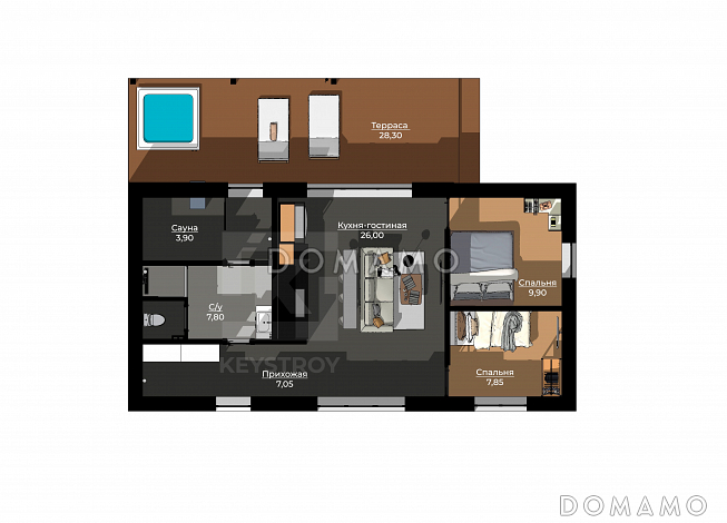 КейСтрой-338 / План 1 этажа