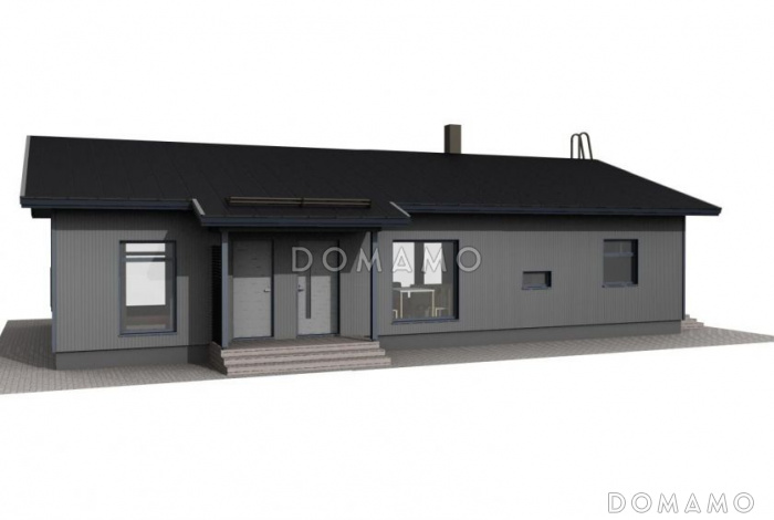 Проект каркасного дома с отдельным входом в маленькую котельную