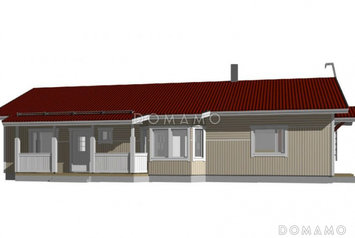 Проект каркасного дома с просторной кухней
