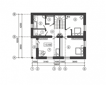 Проект загородного дома для семейного отдыха / План мансардного этажа