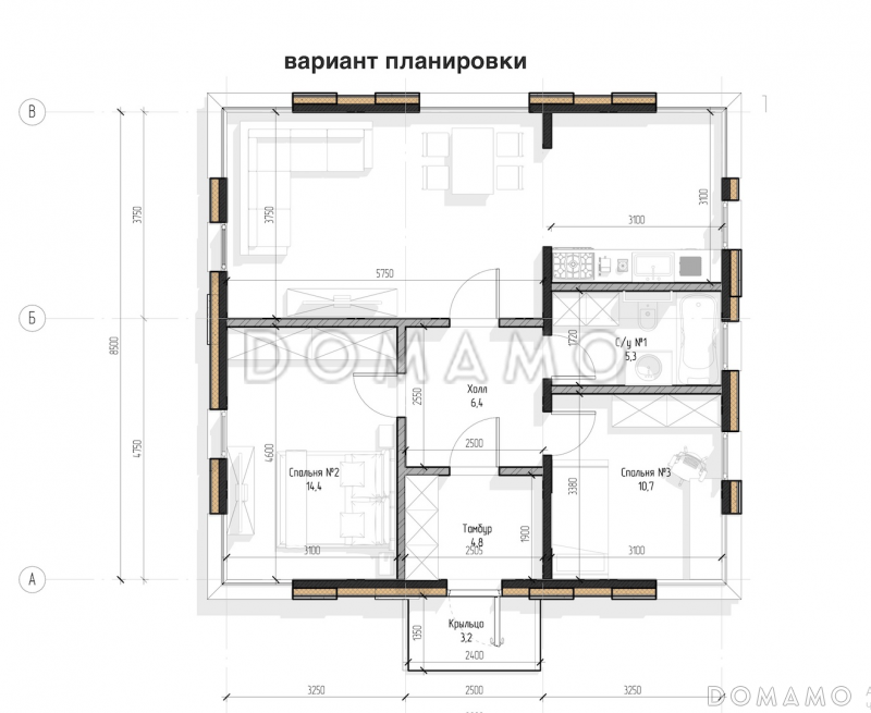Next-72  / План 1 этажа