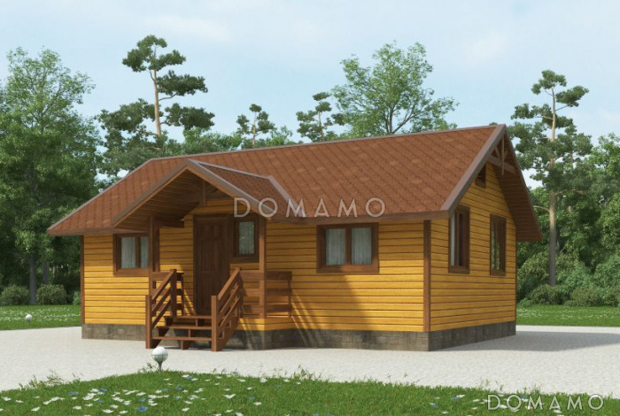 Проект одноэтажного компактного дома