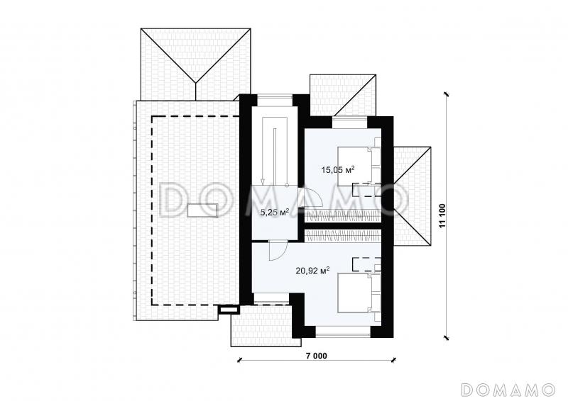 Проект трехэтажного дома в английском стиле S-187 / План 3 этажа