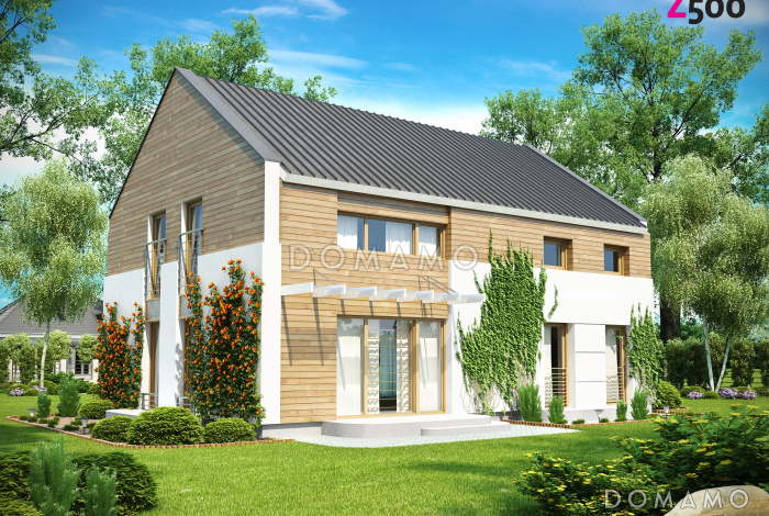 Проект простого компактного двухэтажного коттеджа из газобетона с кабинетом