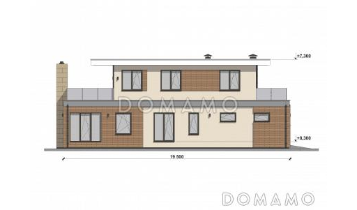 Проект эргономичного дома с гаражом на две машины S-258 / Фасад 3