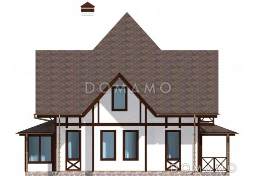 Проект просторного коттеджа в стиле кантри / Фасад 4