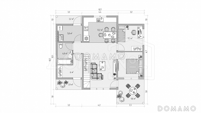 Импрессио / План 1 этажа