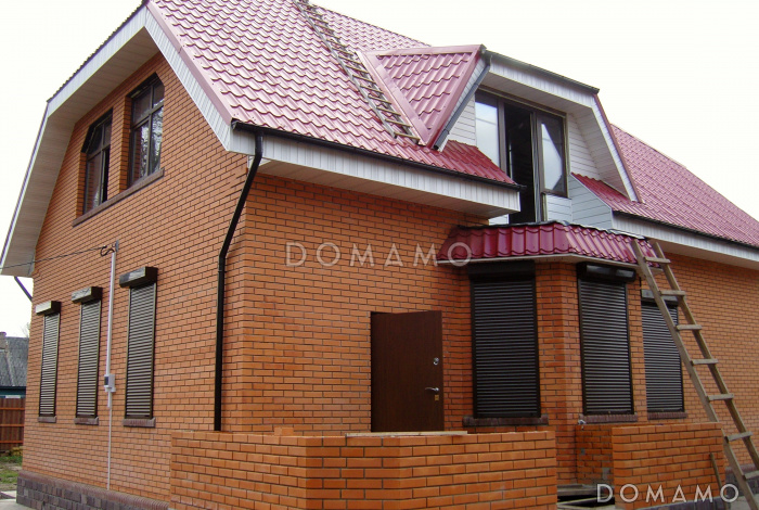 Проект дома по технологии ЛСТК с мансардой в европейском стиле