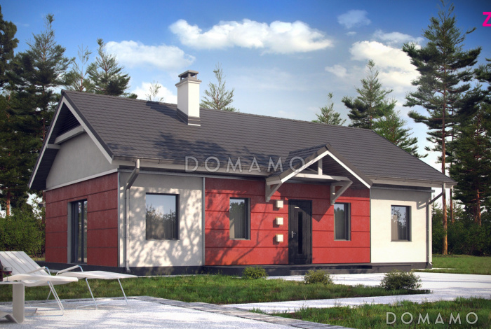 Проект классического одноэтажного дома из кирпича адаптированный для сейсмозоны с тремя спальнями и светлой гостиной