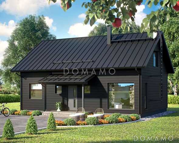 M-123 одноэтажный с мансардой дом