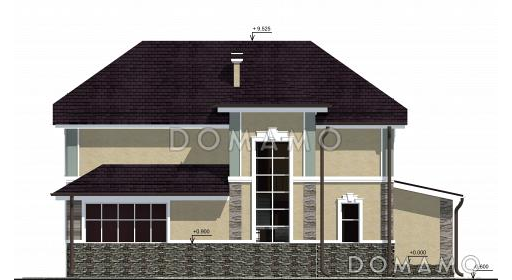Проект большого двухэтажного дома с эркером / Фасад 2