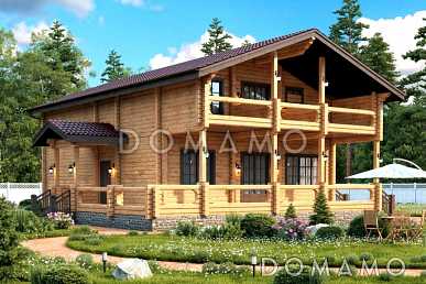 Проект дома с вместительным балконом