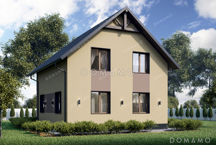 Проект дома с изолированной кухней, вместительной котельной и тремя спальнями на мансарде