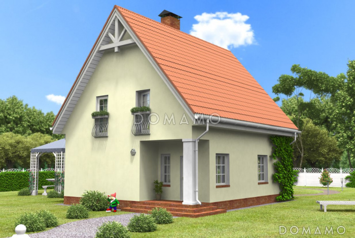 Проект современного дома c французскими балконами