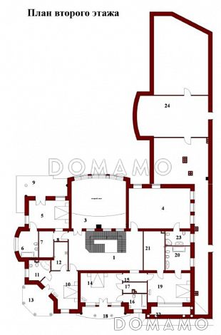 Проект дома из кирпича / План 2 этажа