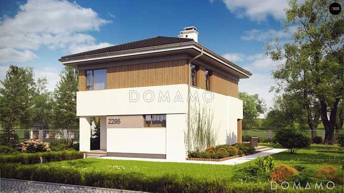 Проект загородного дома с подвалом, вытянутой кухней с кладовой, светлыми спальнями на втором этаже