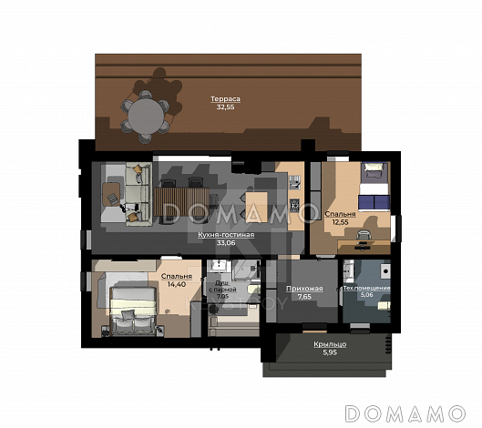 КейСтрой-404.1 / План 1 этажа