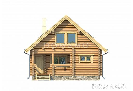 Проект деревянного дома со вторым светом / Фасад 2