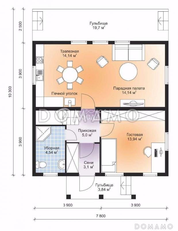 Воскресенск / План 1 этажа