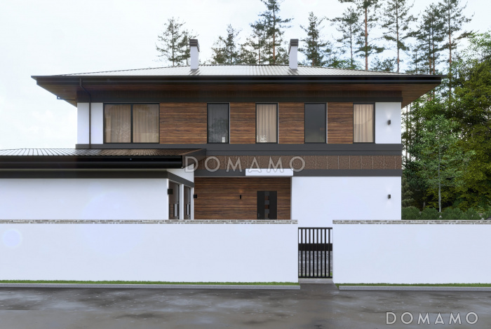 Проект двухэтажного дома с большими спальнями, гостевой комнатой и просторной гостиной