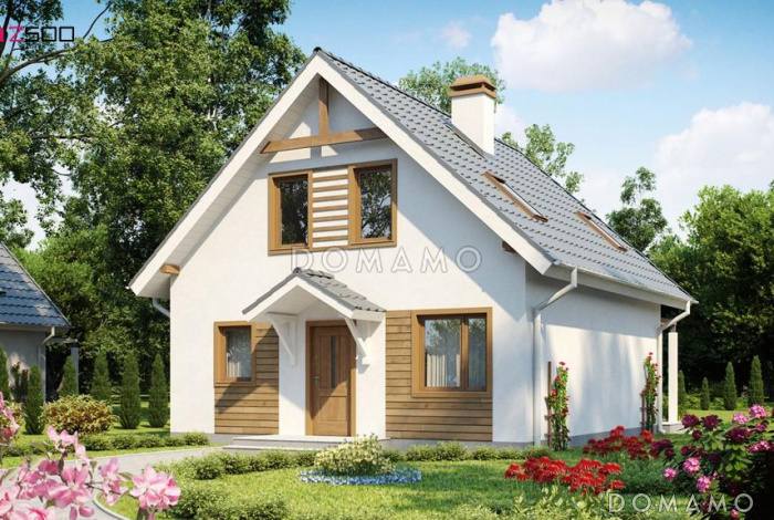 Проект загородного дома с террасой, балконом, кладовой на кухне, просторной ванной