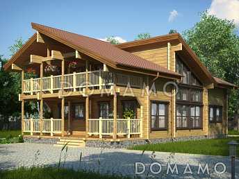 Проект деревянного дома с каминной