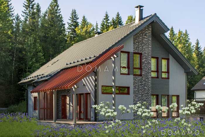 Проект дома из газобетона с ванной комнатой на втором этаже