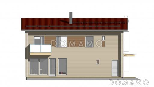Проект полноценного двухэтажного каркасного дома / Фасад 4